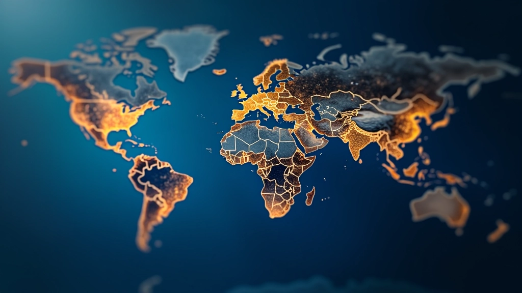 Globale Handelslandkarte mit Deutschland hervorgehoben und Handelsflusslinien zu Handelspartnern